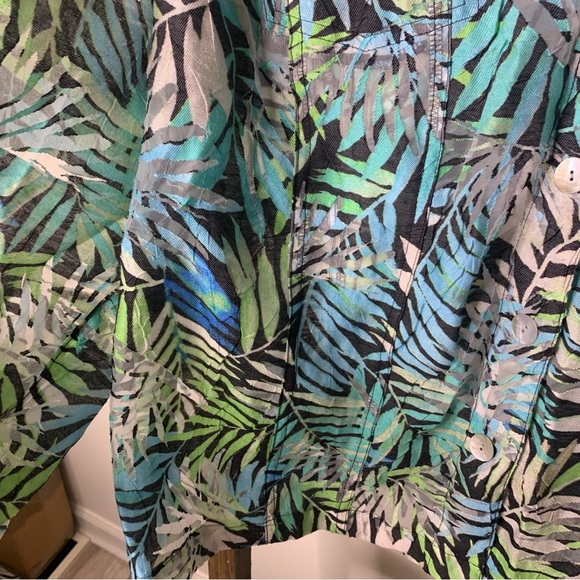Ruby Rd Tropical Leaf Print Jacket - Picture 5 of 7